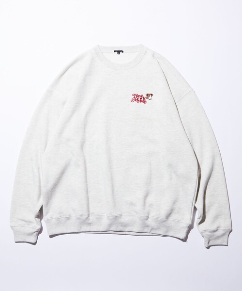 FREAK'S STORE(フリークスストア)の「WEB限定 ビッグシルエット ワンポイント DOG刺繍 クルーネックスウェット(スウェット・メンズ・ネイビー/ダークグリーン/ブラック/グレー・SMALL/LARGE/MEDIUM)」の5枚目の写真