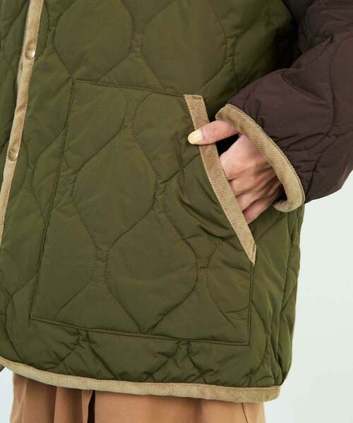 FRAPBOIS（フラボア）の「キルティーコート（その他アウター・レディース・ブラック/カーキ・0/1/2）」の9枚目の写真