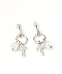 パール調クロスピアス