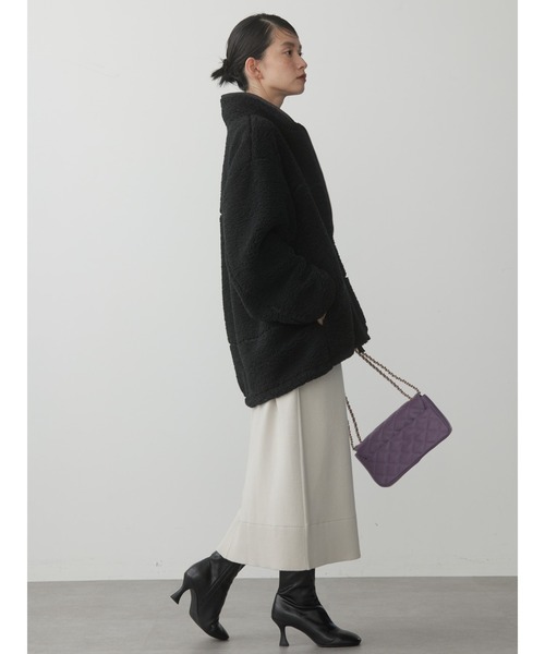 AMERICAN HOLIC(アメリカンホリック)の「スタンドカラーボアブルゾン(ブルゾン・レディース・ベージュ/ブラック・L/M)」の13枚目の写真