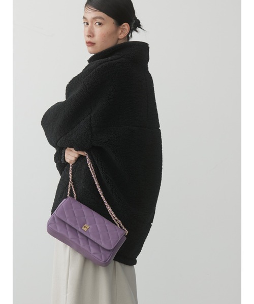 AMERICAN HOLIC(アメリカンホリック)の「スタンドカラーボアブルゾン(ブルゾン・レディース・ベージュ/ブラック・L/M)」の5枚目の写真