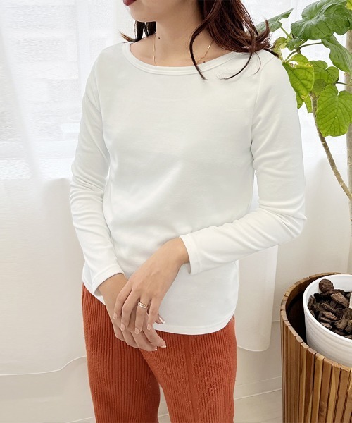 Doux Belle(ドゥーベル)の「裏起毛カットソー ラウンドネック(Tシャツ/カットソー・レディース・ホワイト/ライトグレー/ベージュ/ネイビー/ブラック・MEDIUM/LARGE)」の21枚目の写真