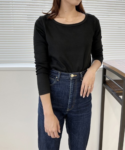 Doux Belle(ドゥーベル)の「裏起毛カットソー ラウンドネック(Tシャツ/カットソー・レディース・ホワイト/ライトグレー/ベージュ/ネイビー/ブラック・MEDIUM/LARGE)」の16枚目の写真