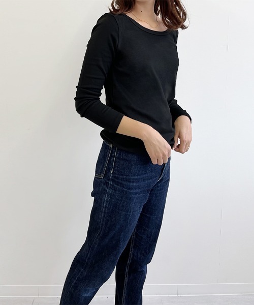 Doux Belle(ドゥーベル)の「裏起毛カットソー ラウンドネック(Tシャツ/カットソー・レディース・ホワイト/ライトグレー/ベージュ/ネイビー/ブラック・MEDIUM/LARGE)」の20枚目の写真