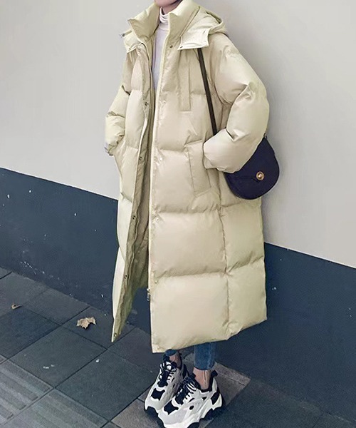 c.u.l（シーユーエル）の「オーバーサイズ フード付き ボリューム中綿