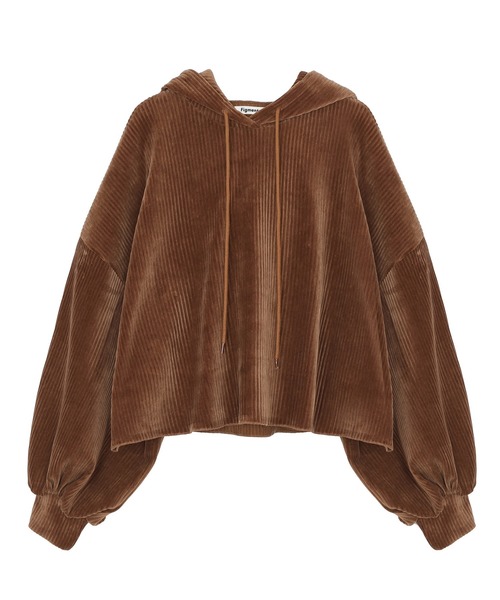 Figments（フィグメンツ）の「コーデュロイクロップドパーカー（パーカー・レディース・ブラウン/グレー/グリーン系その他・FREE）」の14枚目の写真