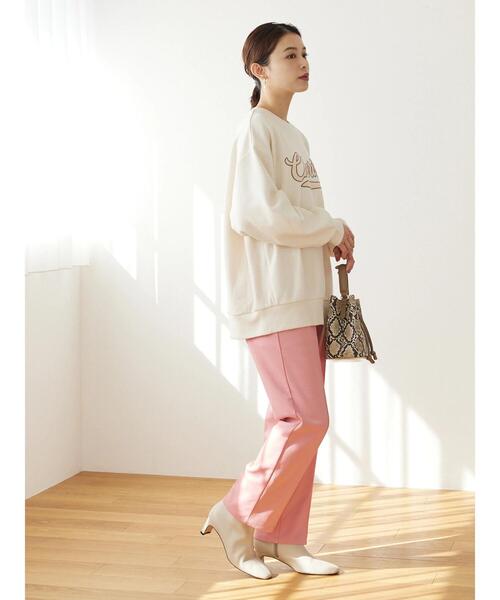 Green　Parks（グリーンパークス）の「あったからくスレパンツ（その他パンツ・レディース・ダークグリーン/アイボリー/ブラック/ピンク・FREE）」の9枚目の写真