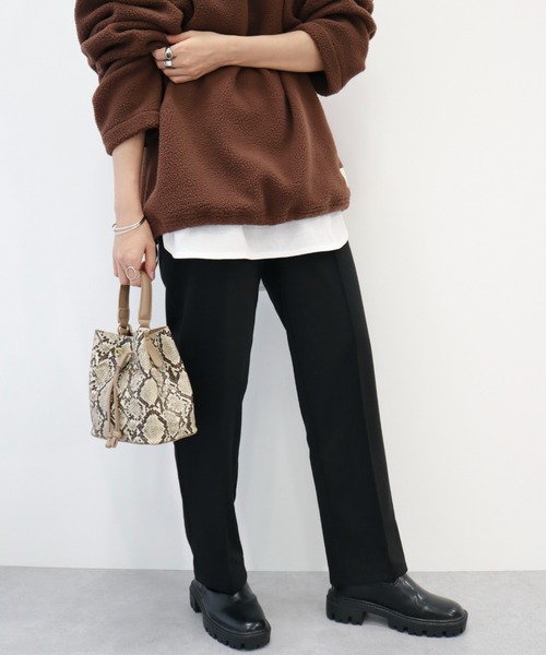 Green　Parks（グリーンパークス）の「あったからくスレパンツ（その他パンツ・レディース・ダークグリーン/アイボリー/ブラック/ピンク・FREE）」の3枚目の写真