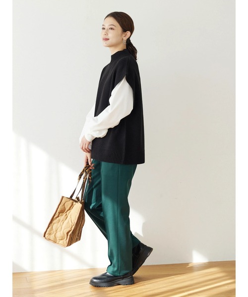 Green　Parks（グリーンパークス）の「あったからくスレパンツ（その他パンツ・レディース・ダークグリーン/アイボリー/ブラック/ピンク・FREE）」の6枚目の写真