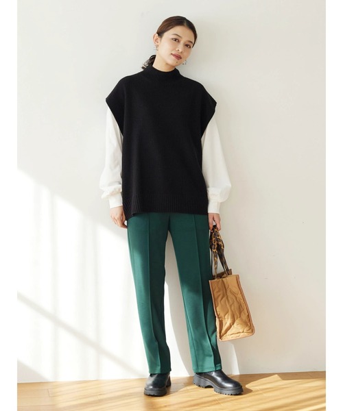 Green　Parks（グリーンパークス）の「あったからくスレパンツ（その他パンツ・レディース・ダークグリーン/アイボリー/ブラック/ピンク・FREE）」の5枚目の写真