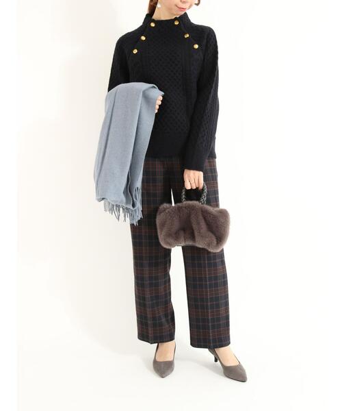 Te chichi（テチチ）の「【KKAコラボ】チェックテーパードパンツ（その他パンツ・レディース・ネイビー/グレー/ブラウン・SMALL/MEDIUM）」の7枚目の写真