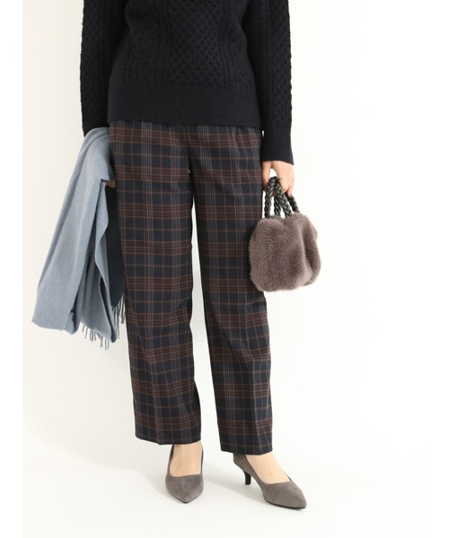 Te chichi（テチチ）の「【KKAコラボ】チェックテーパードパンツ（その他パンツ・レディース・ネイビー/グレー/ブラウン・SMALL/MEDIUM）」の3枚目の写真