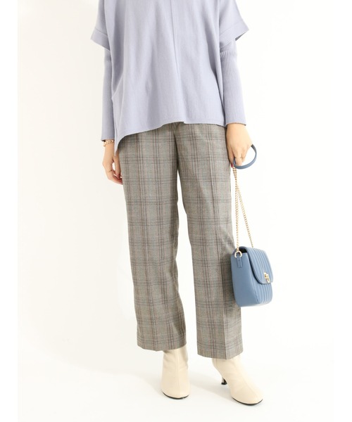 Te chichi（テチチ）の「【KKAコラボ】チェックテーパードパンツ（その他パンツ・レディース・ネイビー/グレー/ブラウン・SMALL/MEDIUM）」の2枚目の写真