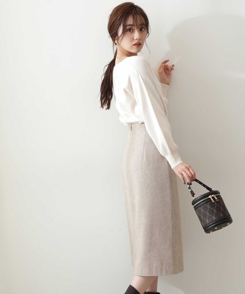 PROPORTION BODY DRESSING（プロポーションボディドレッシング）の「ラメツイードフロント釦タイトスカート / 1212220025（スカート・レディース・ブラック/ベージュ・X-SMALL/SMALL/MEDIUM）」の20枚目の写真