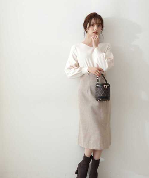 PROPORTION BODY DRESSING（プロポーションボディドレッシング）の「ラメツイードフロント釦タイトスカート / 1212220025（スカート・レディース・ブラック/ベージュ・X-SMALL/SMALL/MEDIUM）」の22枚目の写真