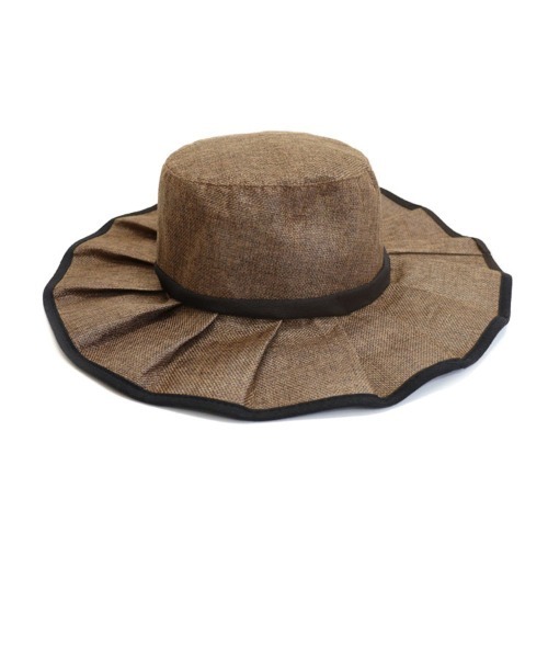 DONOBAN（ドノバン）の「ポリジュートフリルハット（ハット・レディース・ブラック/ベージュ/ブラウン・F）」の19枚目の写真
