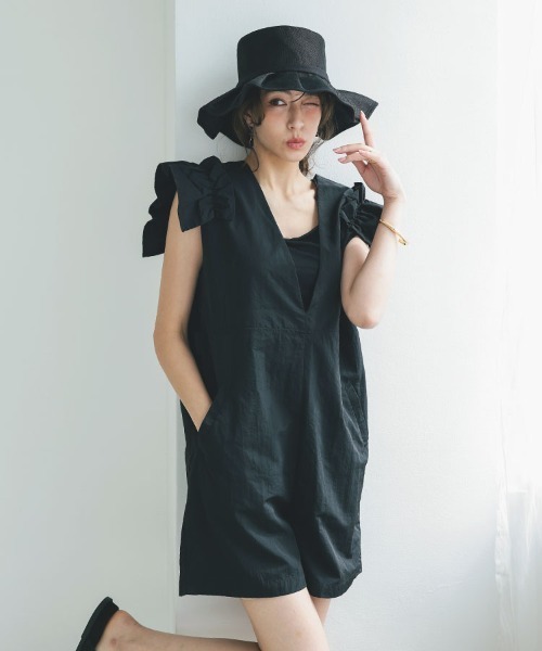 DONOBAN（ドノバン）の「ポリジュートフリルハット（ハット・レディース・ブラック/ベージュ/ブラウン・F）」の5枚目の写真