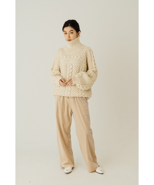THEATRE PRODUCTS(シアタープロダクツ)の「ベロアパンツ(その他パンツ・レディース・アイボリー/ブラック・FREE)」の13枚目の写真