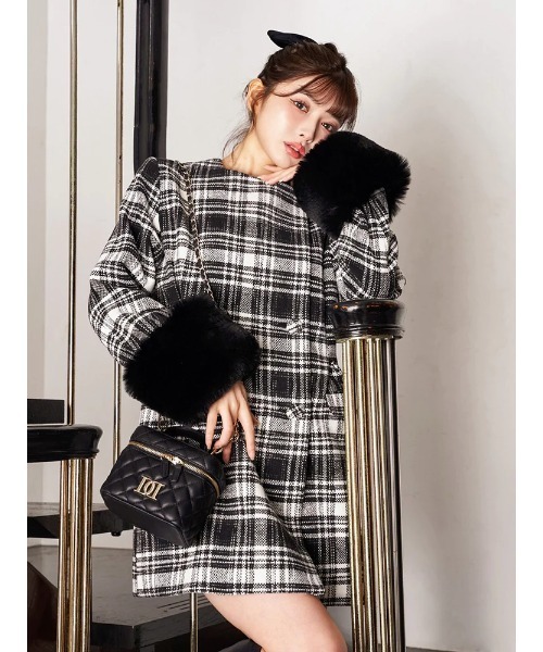 Darich（ダーリッチ）の「タックデザインチェックコート（ダウン