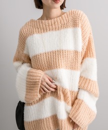 mystic | シャギーボーダーニット(ニット/セーター)