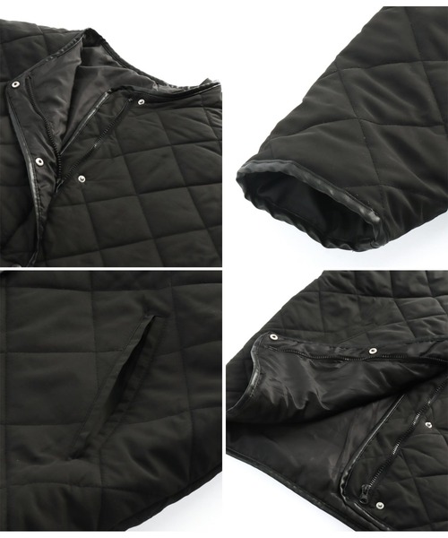 LATINA(ラティーナ)の「ダイヤステッチキルト中綿BIGジャケット(ノーカラージャケット・レディース・ブラック・FREE)」の10枚目の写真
