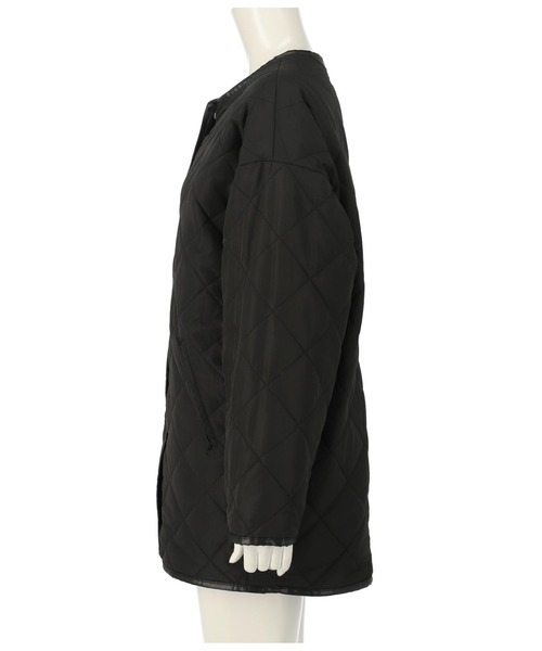 LATINA(ラティーナ)の「ダイヤステッチキルト中綿BIGジャケット(ノーカラージャケット・レディース・ブラック・FREE)」の8枚目の写真