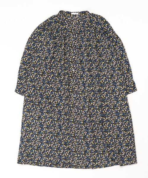 sandy（サンディー）の「sandy/プリントヨーク切替えギャザーワンピース（ワンピース・レディース・グレー/ネイビー/オレンジ・FREE）」の2枚目の写真