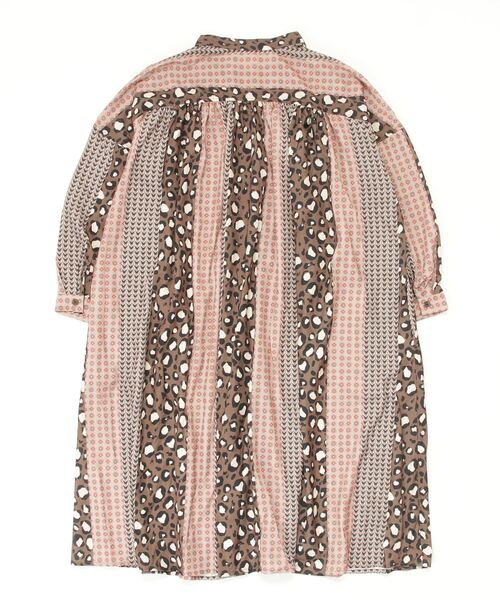 sandy（サンディー）の「sandy/プリントヨーク切替えギャザーワンピース（ワンピース・レディース・グレー/ネイビー/オレンジ・FREE）」の4枚目の写真