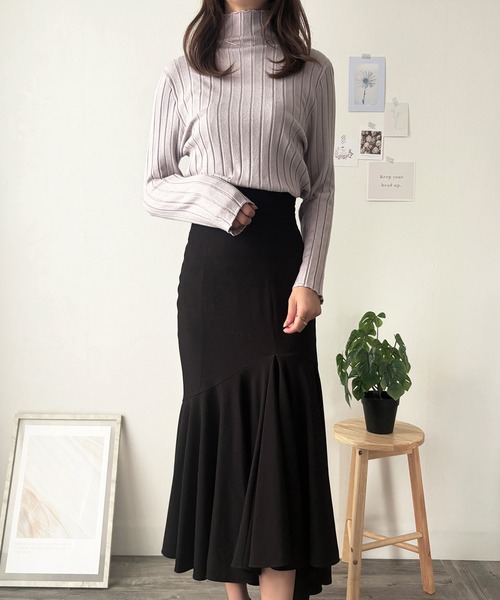 Amulet(アミュレット)の「【ロングシーズン着回せる】リピーター多数◎ハーフハイネックリブニット(ニット/セーター・レディース・ブラック/ピンク/ベージュ/グリーン/ホワイト/イエロー/ブルー/グレー/ボルドー/モカ/ネイビー/パープル・FREE)」の22枚目の写真