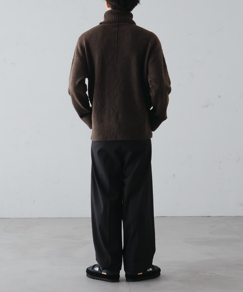 epnok（エプノック）の「サイドスリットタートルネックニット（ニット/セーター・メンズ・ブラウン/カーキ/ダークブラウン・SMALL/MEDIUM/LARGE）」の7枚目の写真