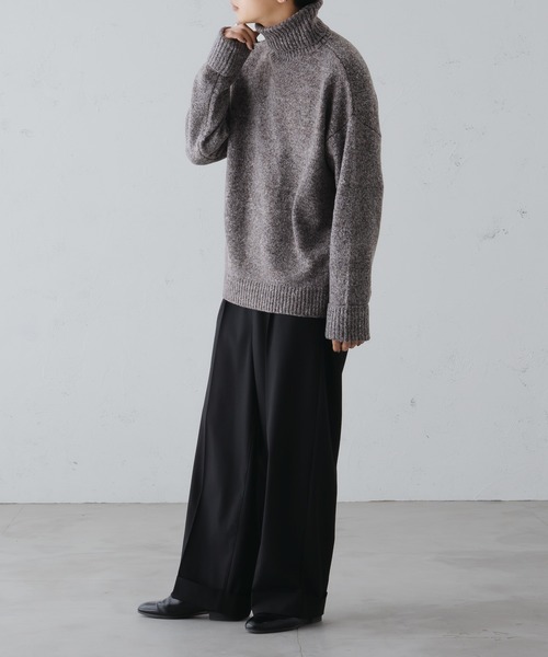 epnok（エプノック）の「サイドスリットタートルネックニット（ニット/セーター・メンズ・ブラウン/カーキ/ダークブラウン・SMALL/MEDIUM/LARGE）」の17枚目の写真