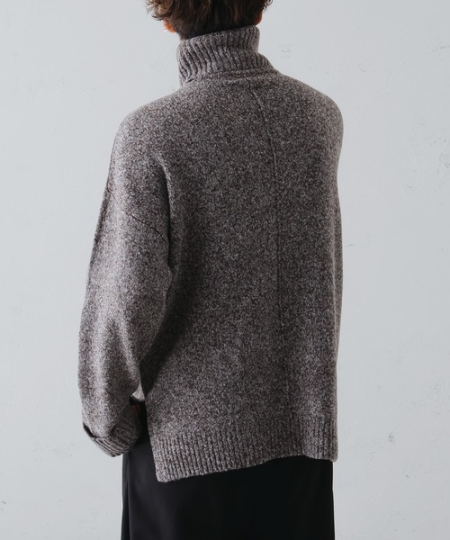 epnok（エプノック）の「サイドスリットタートルネックニット（ニット/セーター・メンズ・ブラウン/カーキ/ダークブラウン・SMALL/MEDIUM/LARGE）」の15枚目の写真