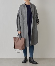 [美品]BEARDSLEY ウールライクシャツコートチェック柄 BEARDSLEY（ビアズリー）の「ウールライクシャツコート（その他