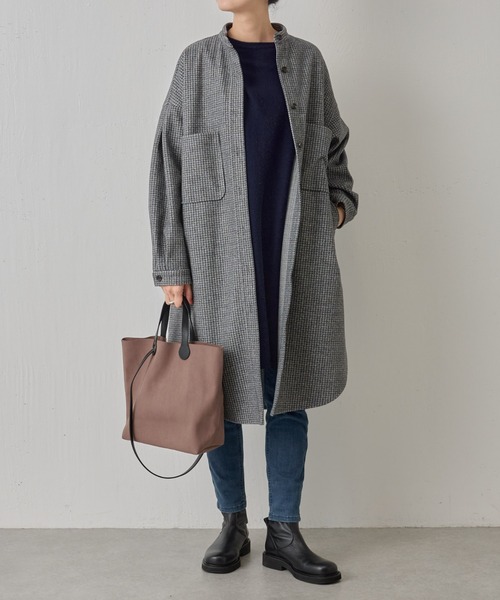 BEARDSLEY ストライプ長袖コート BEARDSLEY（ビアズリー）の「フードロングコート（その他