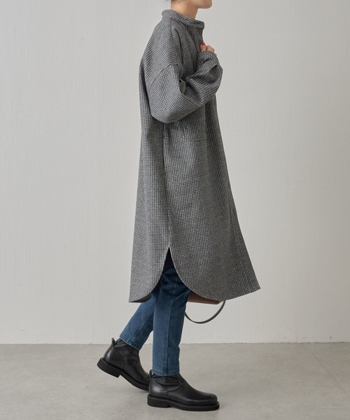 ももじり ビアズリー ジャケット シャツ バンドカラー ウール BEARDSLEY（ビアズリー）の「ウールライクシャツコート（その他