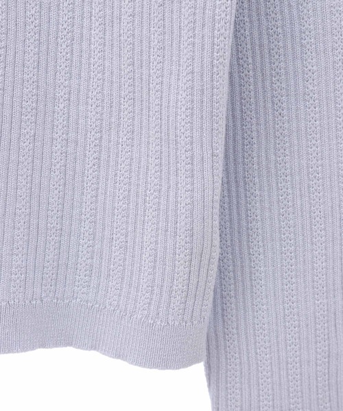 31 Sons de mode（トランテアン　ソン　ドゥ　モード）の「リボン付きクロップドリブカーディガン（カーディガン/ボレロ・レディース・オフホワイト/ネイビー/サックスブルー・36）」の22枚目の写真