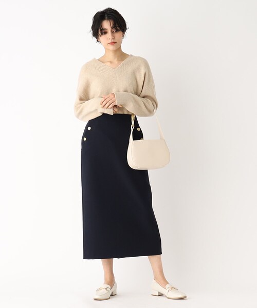 OPAQUE.CLIP（オペークドットクリップ）の「◆メタルモチーフ ワンハンドルショルダー（ショルダーバッグ・レディース・ブラック/オフホワイト・00）」の6枚目の写真