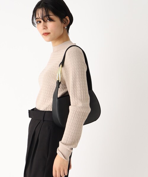 OPAQUE.CLIP（オペークドットクリップ）の「◆メタルモチーフ ワンハンドルショルダー（ショルダーバッグ・レディース・ブラック/オフホワイト・00）」の12枚目の写真