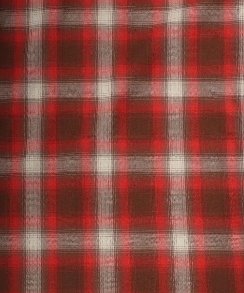 Salong hameu(サロン ハミュー)の「オンブレチェックシャツ メンズ レディース ユニセックス/長袖レギュラーカラーシャツ(シャツ/ブラウス・メンズ・レッド系/ネイビー系/グリーン系/オレンジ系/ブラック系/ブルー系/ブルー系その他/ブラウン/ブラック系その他・M/L/LL)」の18枚目の写真