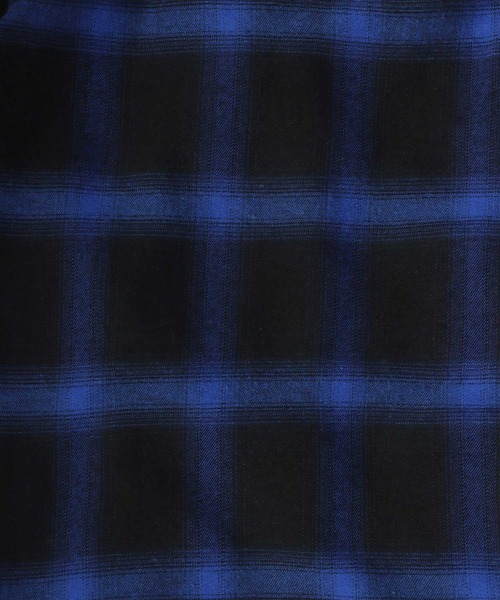 Salong hameu(サロン ハミュー)の「オンブレチェックシャツ メンズ レディース ユニセックス/長袖レギュラーカラーシャツ(シャツ/ブラウス・メンズ・レッド系/ネイビー系/グリーン系/オレンジ系/ブラック系/ブルー系/ブルー系その他/ブラウン/ブラック系その他・M/L/LL)」の19枚目の写真