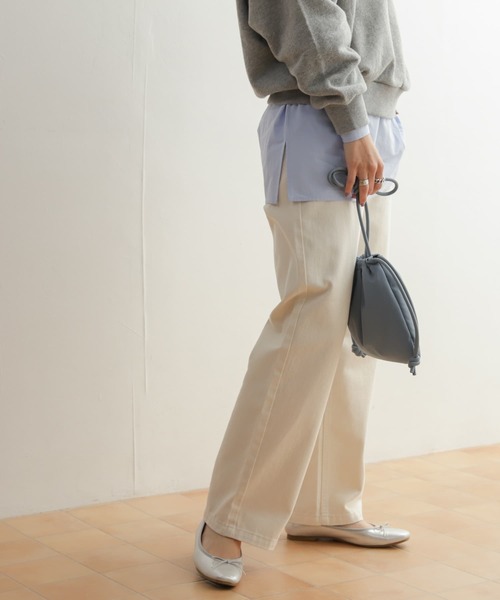 URBAN RESEARCH DOORS（アーバンリサーチドアーズ）の「デニムワイドパンツ（デニムパンツ・レディース・インディゴブルー/ナチュラル・SMALL/MEDIUM/LARGE）」の18枚目の写真