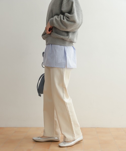 URBAN RESEARCH DOORS（アーバンリサーチドアーズ）の「デニムワイドパンツ（デニムパンツ・レディース・インディゴブルー/ナチュラル・SMALL/MEDIUM/LARGE）」の19枚目の写真