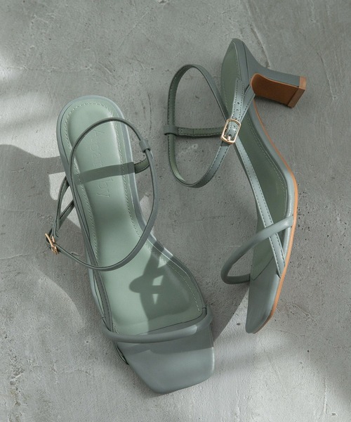 A part by(アパートバイ)の「プレートヒールサンダル(サンダル・レディース・ライトグリーン/ブラック/ベージュ・MEDIUM/LARGE)」の9枚目の写真