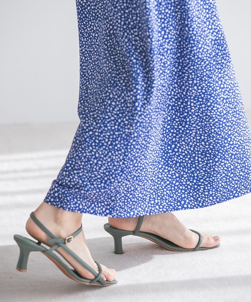 A part by(アパートバイ)の「プレートヒールサンダル(サンダル・レディース・ライトグリーン/ブラック/ベージュ・MEDIUM/LARGE)」の4枚目の写真