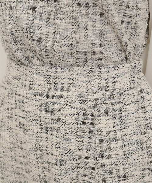 DRESKIP（ドレスキップ）の「◆上品で好印象【セットアップ可】カットツィード フレアスカート（スカート・レディース・ブラック/ホワイト系6/ブラック系3・04/03/02）」の7枚目の写真