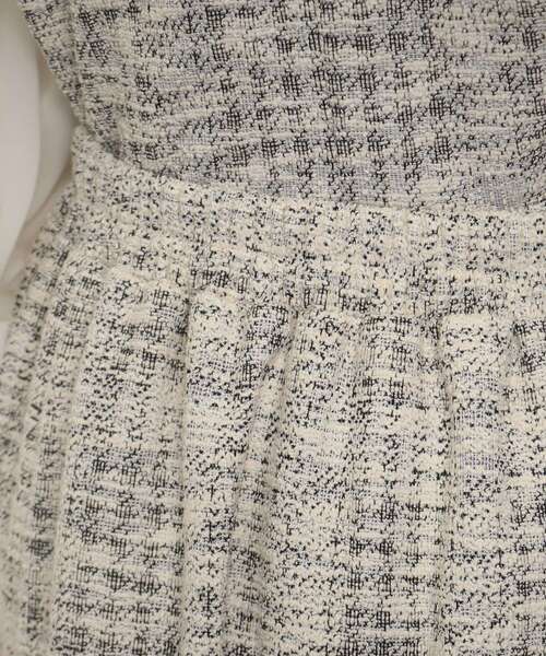DRESKIP（ドレスキップ）の「◆上品で好印象【セットアップ可】カットツィード フレアスカート（スカート・レディース・ブラック/ホワイト系6/ブラック系3・04/03/02）」の8枚目の写真