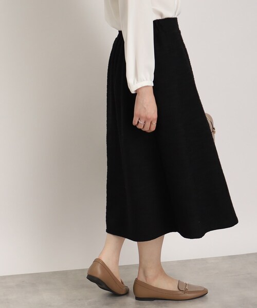 DRESKIP（ドレスキップ）の「◆上品で好印象【セットアップ可】カットツィード フレアスカート（スカート・レディース・ブラック/ホワイト系6/ブラック系3・04/03/02）」の21枚目の写真