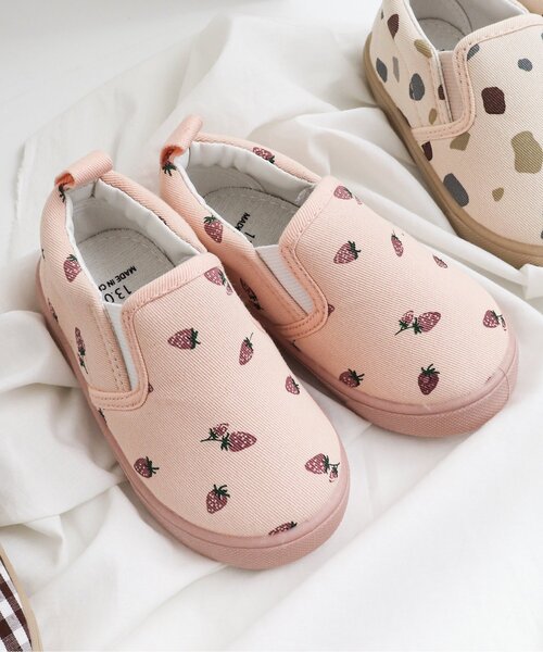 apres les cours(アプレレクール)の「総柄・レース スリッポン(スリッポン・キッズ・レインボー/ピンク/ラベンダー/チェック・13/14/16/19/18/17/15 )」の3枚目の写真