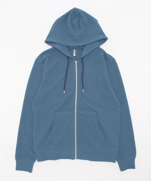 VIBGYOR（ヴィブジョー）の「ふくれジャガード ZIP-PK ドライタッチ（パーカー・メンズ・グレー/ブラック/グリーン系その他2・MEDIUM/LARGE）」の3枚目の写真