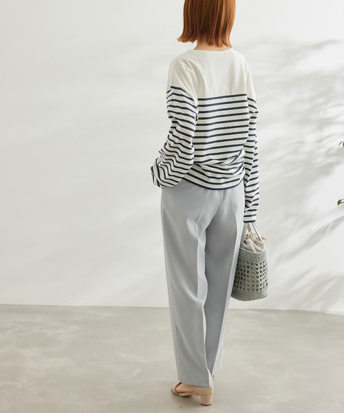 ROPE' PICNIC(ロペピクニック)の「【一部店舗限定】リンクコーデ/パネル切り替えボーダービックTシャツ(Tシャツ/カットソー・レディース・ネイビー/サックスブルー/グリーン/ピンク系その他2・38)」の14枚目の写真